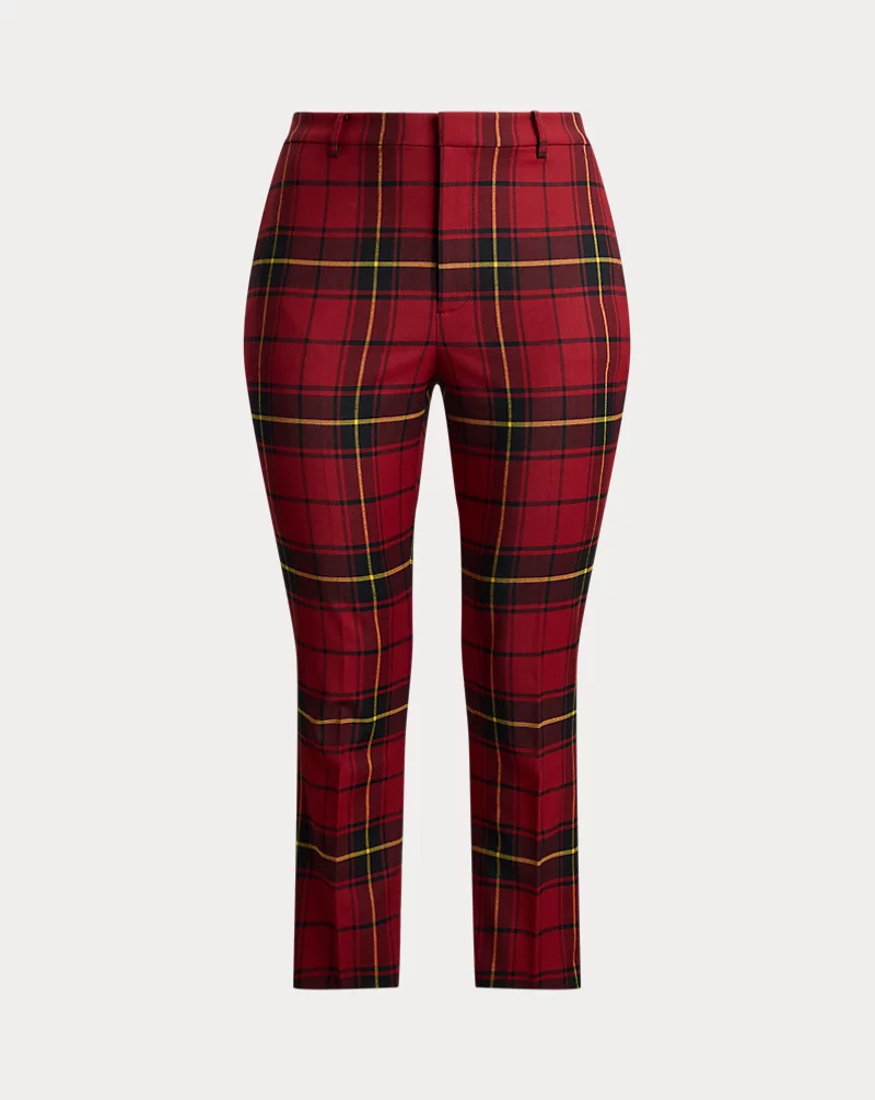 Polo Golf Ralph Lauren Checked Plaid Wool-Blend Cropped Pant