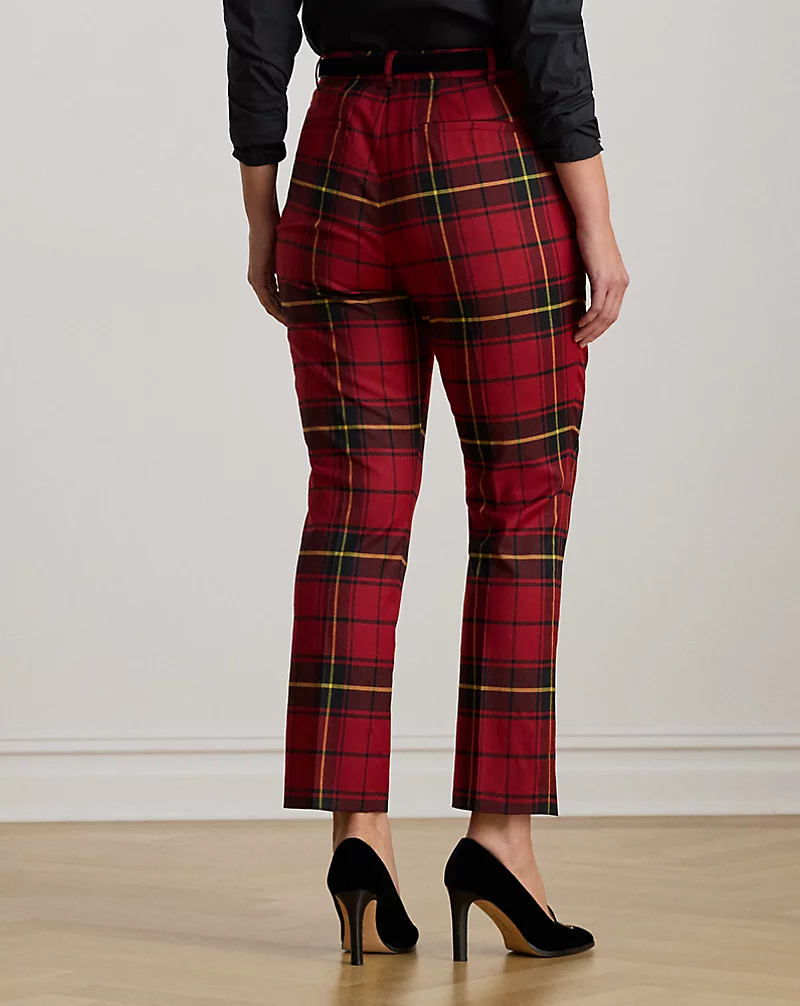 Polo Golf Ralph Lauren Checked Plaid Wool-Blend Cropped Pant