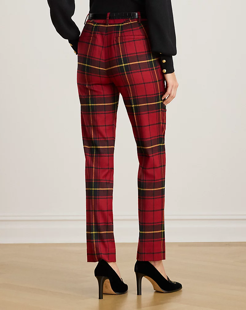 Polo Golf Ralph Lauren Checked Plaid Wool-Blend Cropped Pant