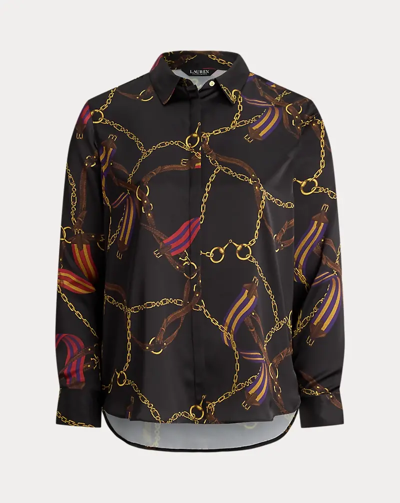 Polo Golf Ralph Lauren Classic Fit Belting-Print Satin Shirt