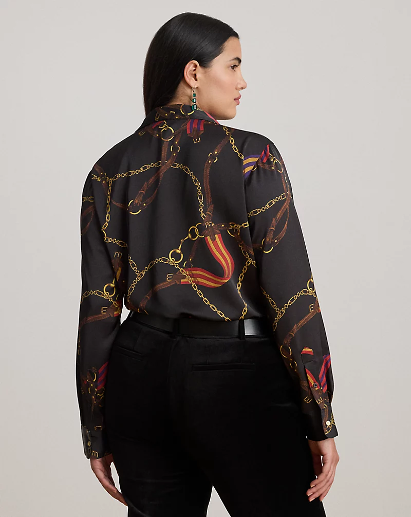 Polo Golf Ralph Lauren Classic Fit Belting-Print Satin Shirt