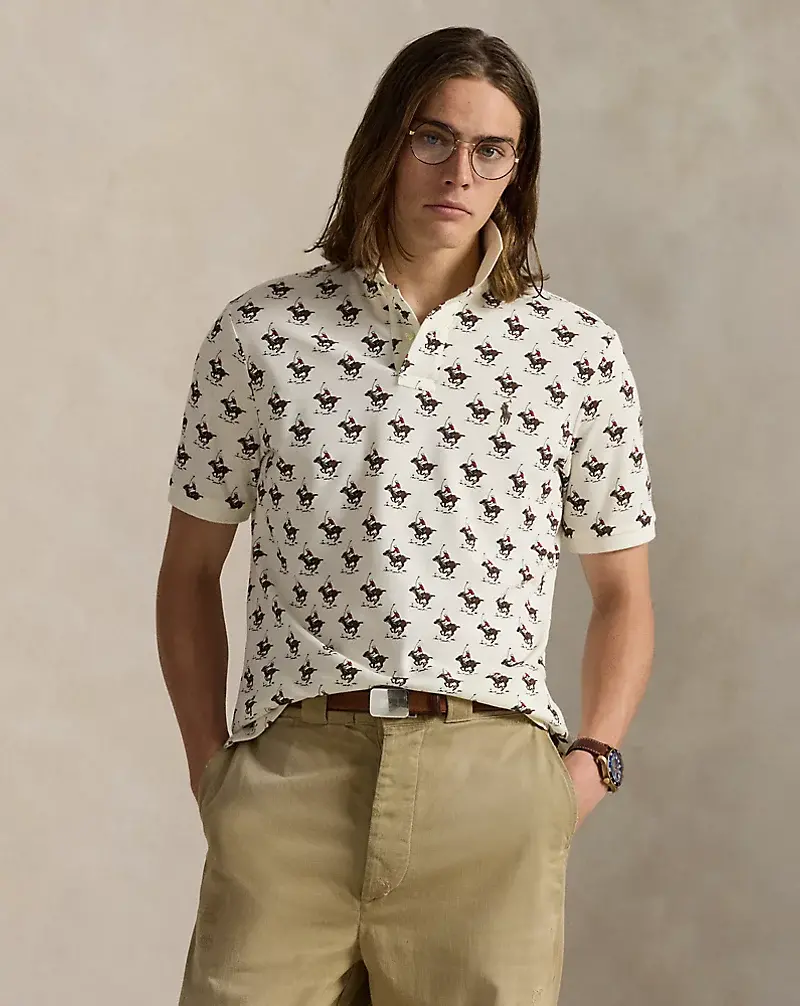 polo golf ralph lauren Classic Fit Equestrian Mesh Polo Shirt