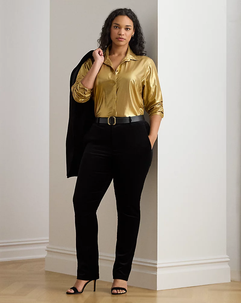 Polo Golf Ralph Lauren Classic Fit Metallic Chiffon Shirt