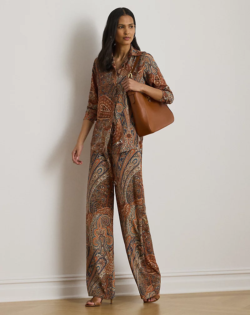 Polo Golf Ralph Lauren Classic Fit Paisley Crepe Shirt