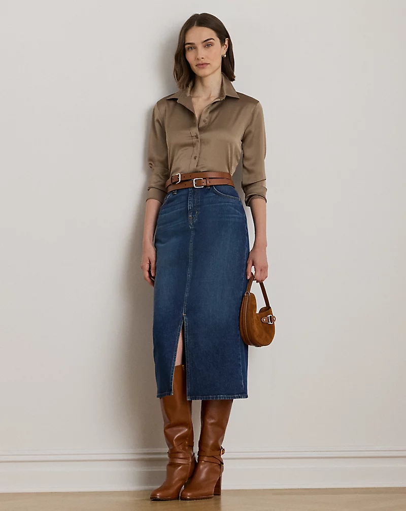 Polo Golf Ralph Lauren Classic Fit Satin Charmeuse Shirt