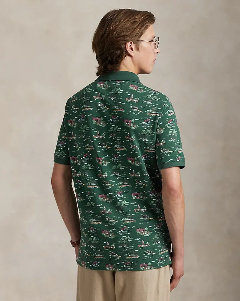Polo Golf Ralph Lauren Classic Fit Scenic-Print Mesh Polo Shirt