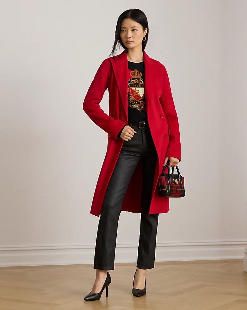 polo golf ralph lauren Coated High-Rise Straight Ankle Jean