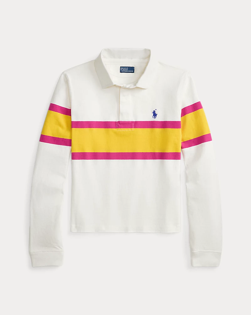 Polo Golf Ralph Lauren Color-Blocked Cotton Jersey Rugby Shirt