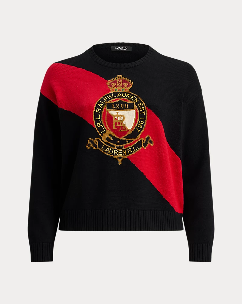 Polo Golf Ralph Lauren Color-Blocked Crest Cotton Sweater