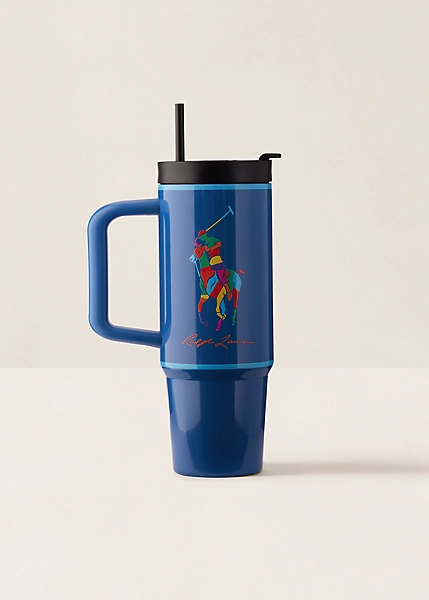 Polo Golf Ralph Lauren Color-Blocked Pony Water Bottle & Straw
