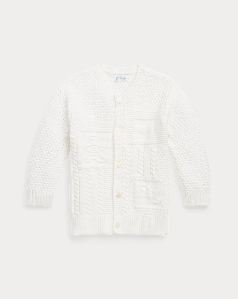polo golf ralph lauren Contrast-Knit Cotton Cardigan
