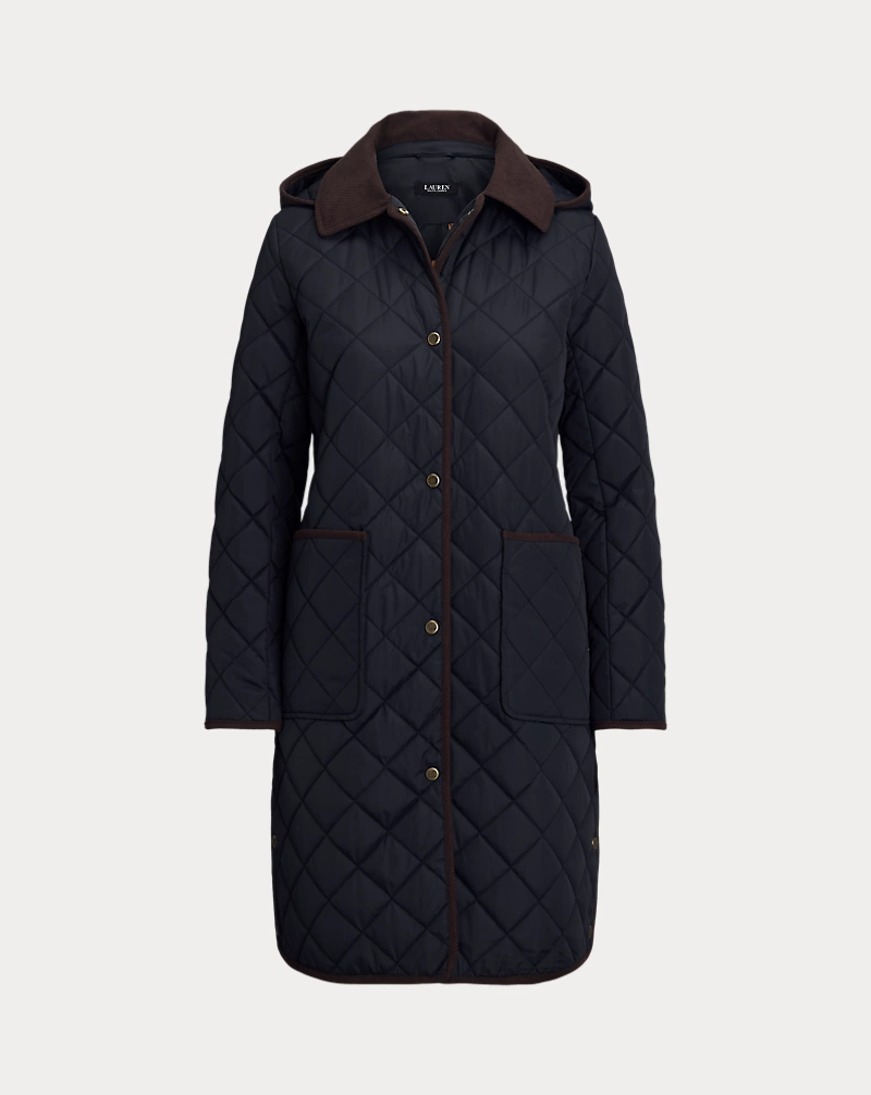 Polo Golf Ralph Lauren Corduroy-Trim Diamond-Quilted Coat