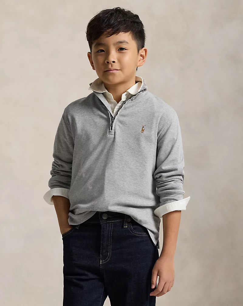 polo golf ralph lauren Cotton Interlock Quarter-Zip Pullover