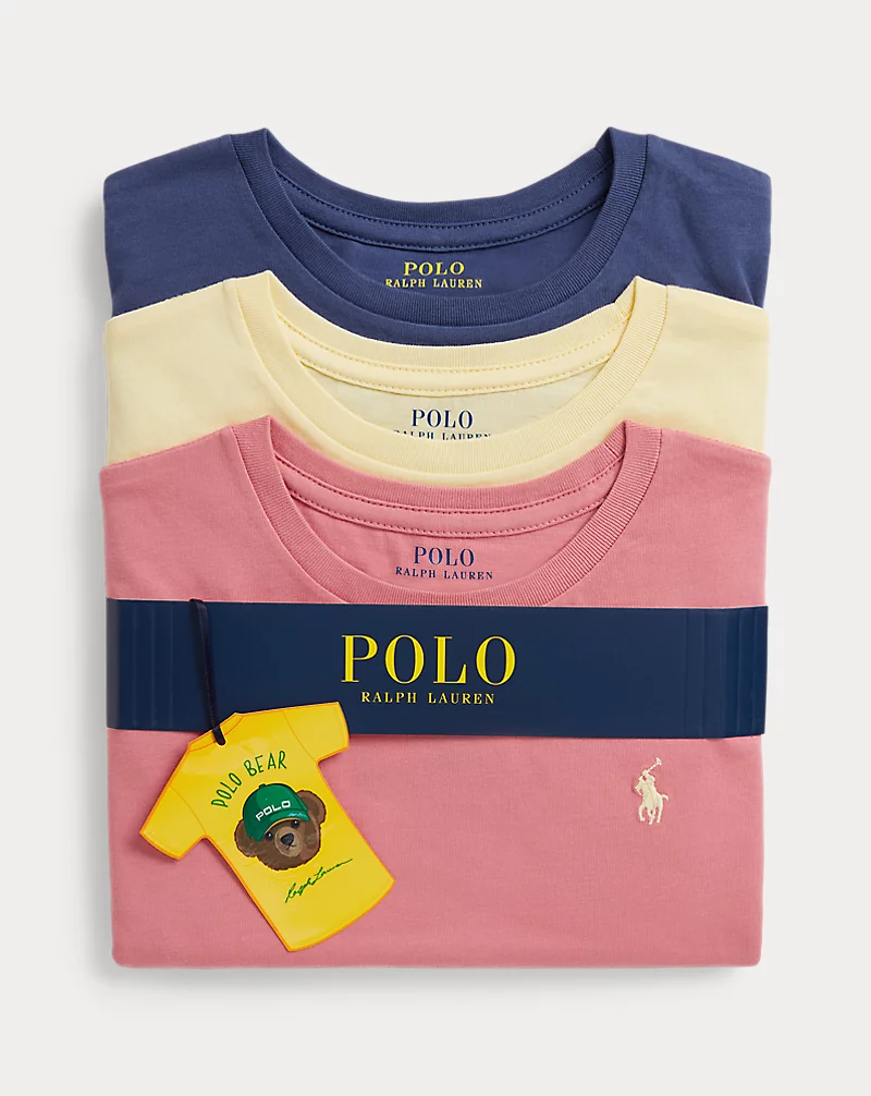 polo golf ralph lauren Cotton Jersey Crewneck Tee 3-Pack