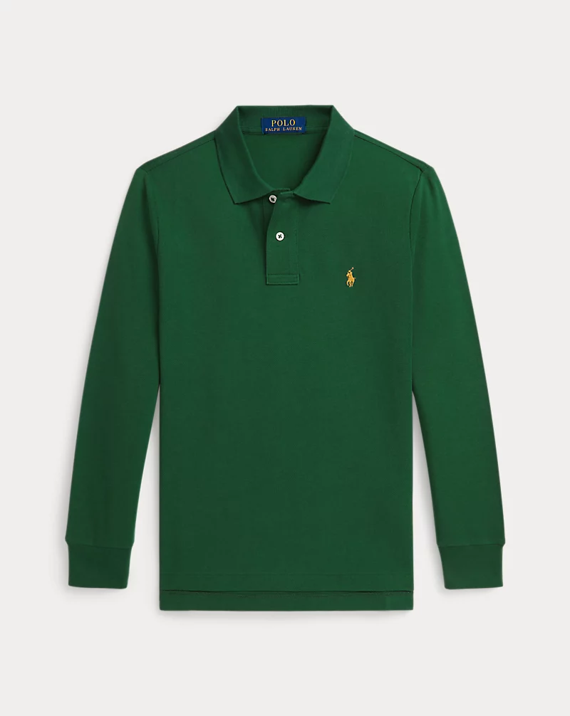 Polo Golf Ralph Lauren Cotton Mesh Long-Sleeve Polo Shirt