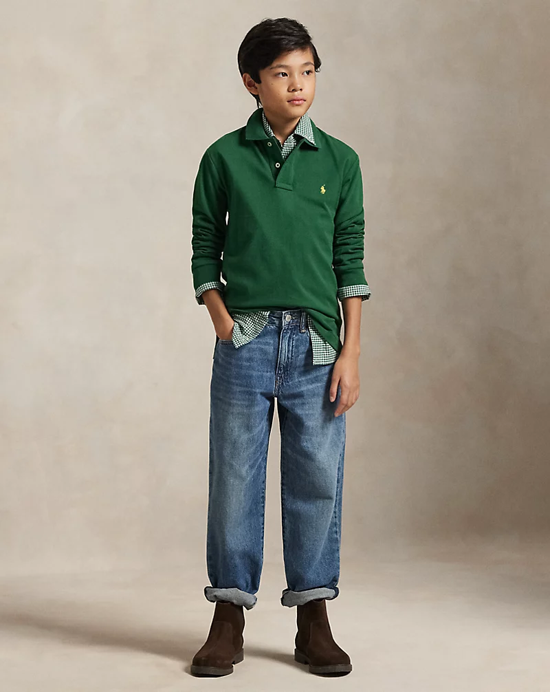 Polo Golf Ralph Lauren Cotton Mesh Long-Sleeve Polo Shirt