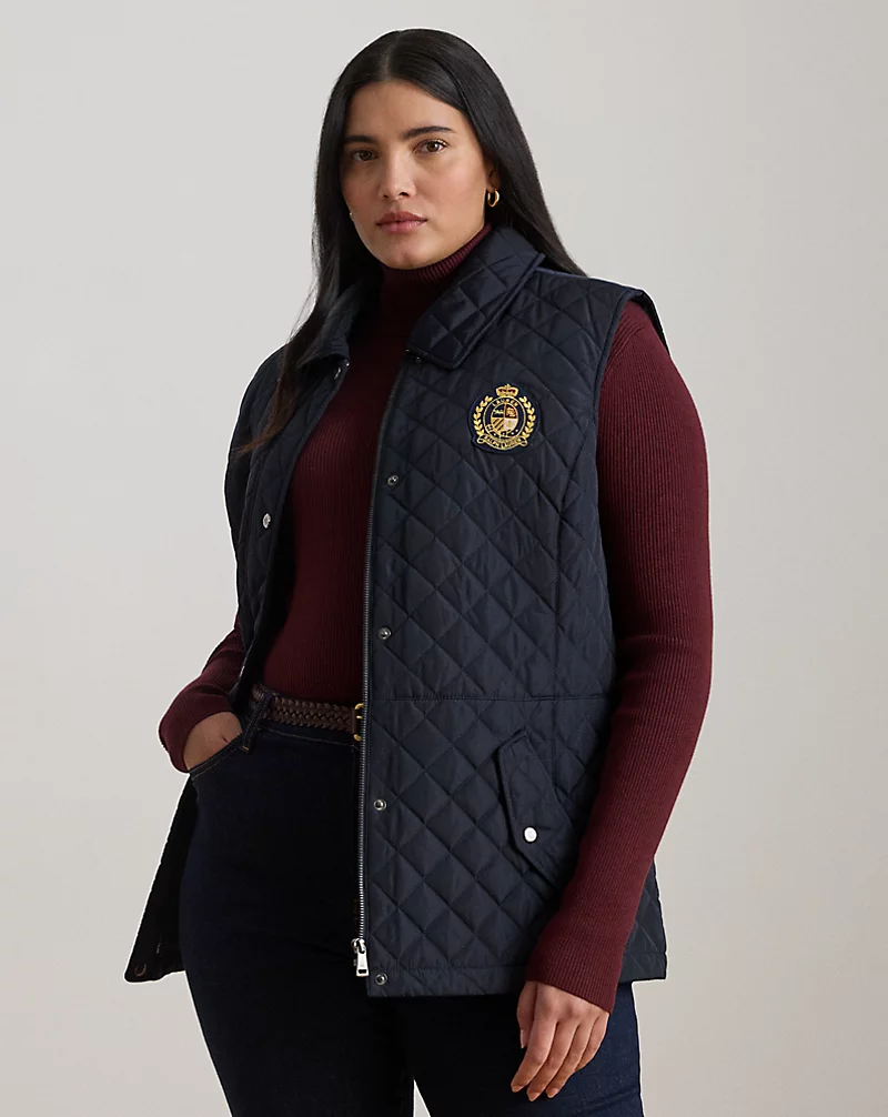 polo golf ralph lauren Crest-Patch Diamond-Quilted Vest