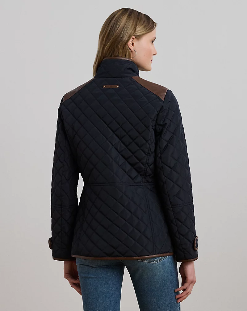 Polo Golf Ralph Lauren Crest-Patch Quilted Funnelneck Jacket