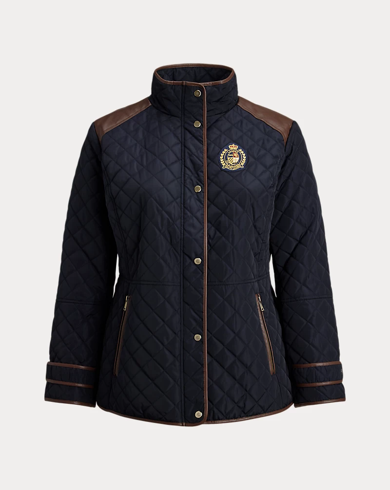 Polo Golf Ralph Lauren Crest-Patch Quilted Funnelneck Jacket