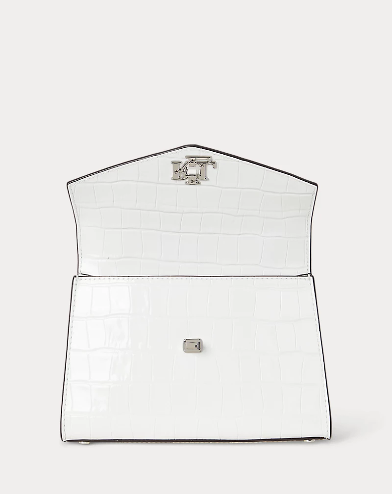 Polo Golf Ralph Lauren Crocodile-Embossed Small Farrah Satchel