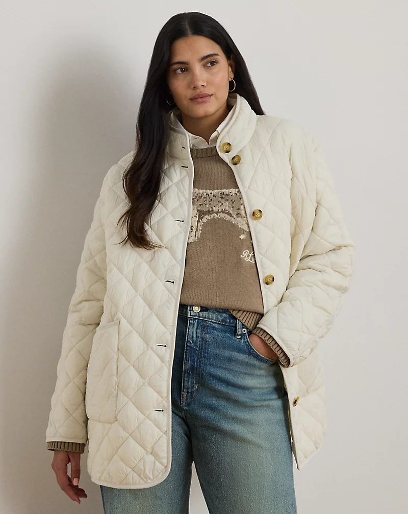 polo golf ralph lauren Diamond-Quilted Mockneck Jacket