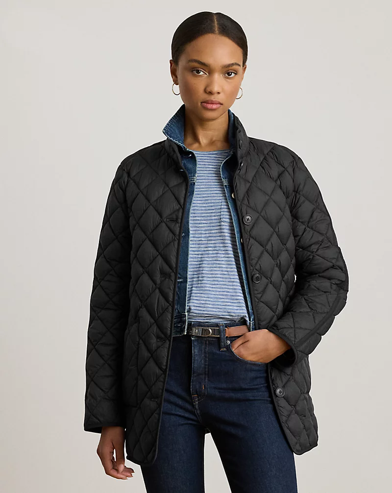 polo golf ralph lauren Diamond-Quilted Mockneck Jacket