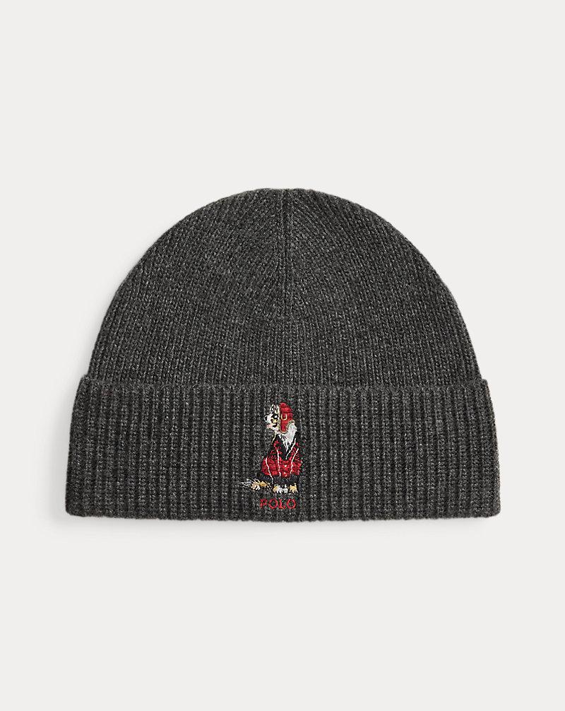 polo golf ralph lauren Dog-Embroidered Rib-Knit Beanie