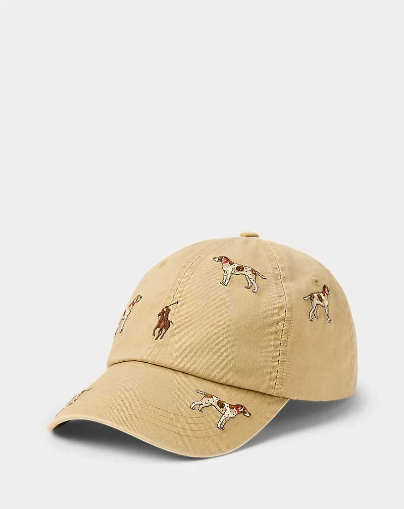 polo golf ralph lauren Dog-Embroidered Twill Ball Cap