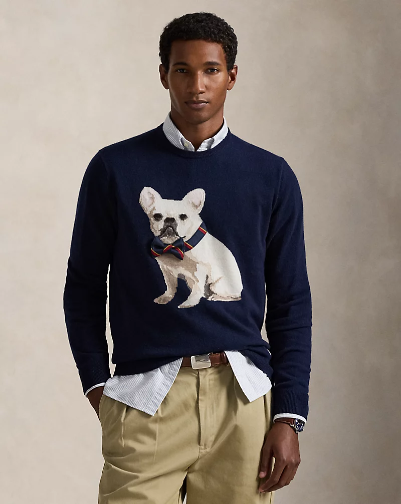 polo golf ralph lauren Dog-Intarsia Cashmere Sweater