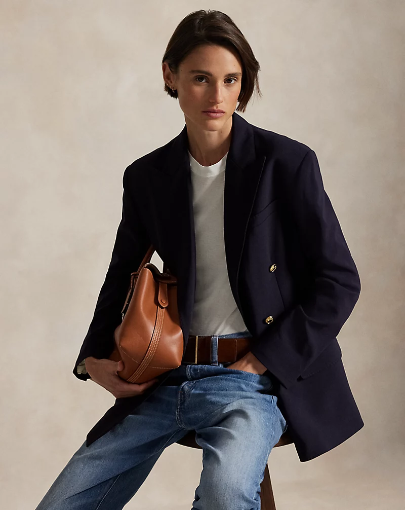 polo golf ralph lauren Double-Breasted Stretch Wool Blazer