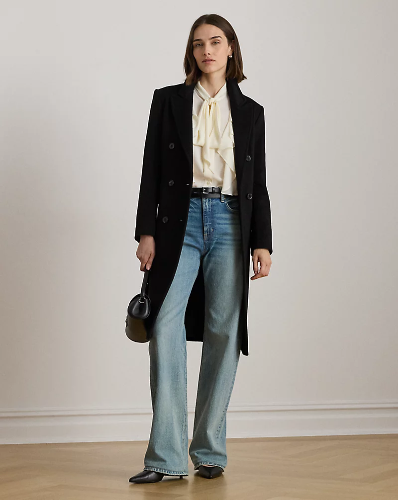 polo golf ralph lauren Double-Breasted Wool-Blend Coat