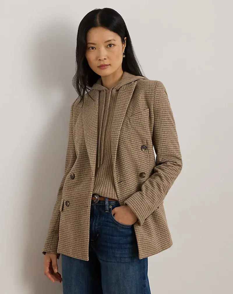 polo golf ralph lauren Double-Breasted Wool-Blend Twill Blazer