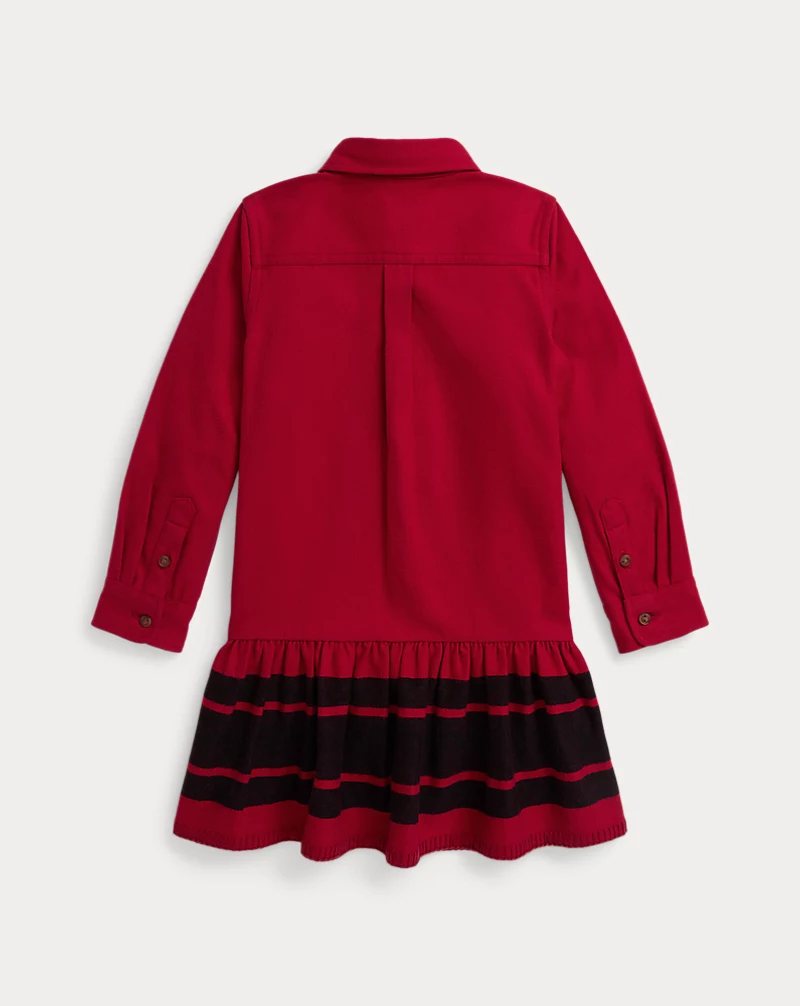 Polo Golf Ralph Lauren Drop-Waist Flannel Cotton Shirtdress