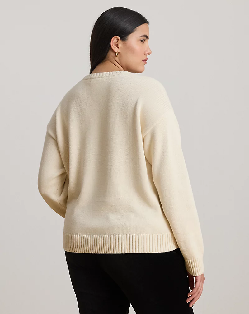 Polo Golf Ralph Lauren Embroidered Cotton Crewneck Sweater