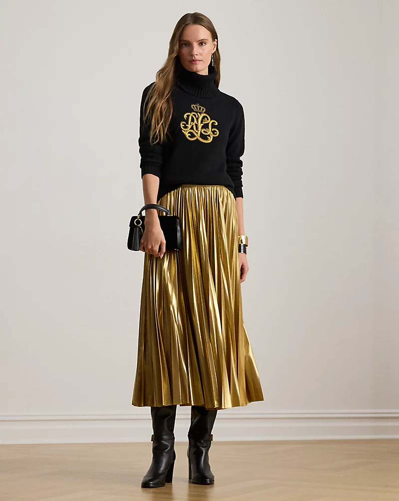 Polo Golf Ralph Lauren Embroidered-Logo Wool-Blend Turtleneck