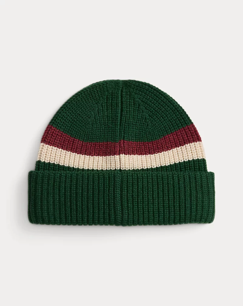 Polo Golf Ralph Lauren Embroidered Rib-Knit Wool Beanie