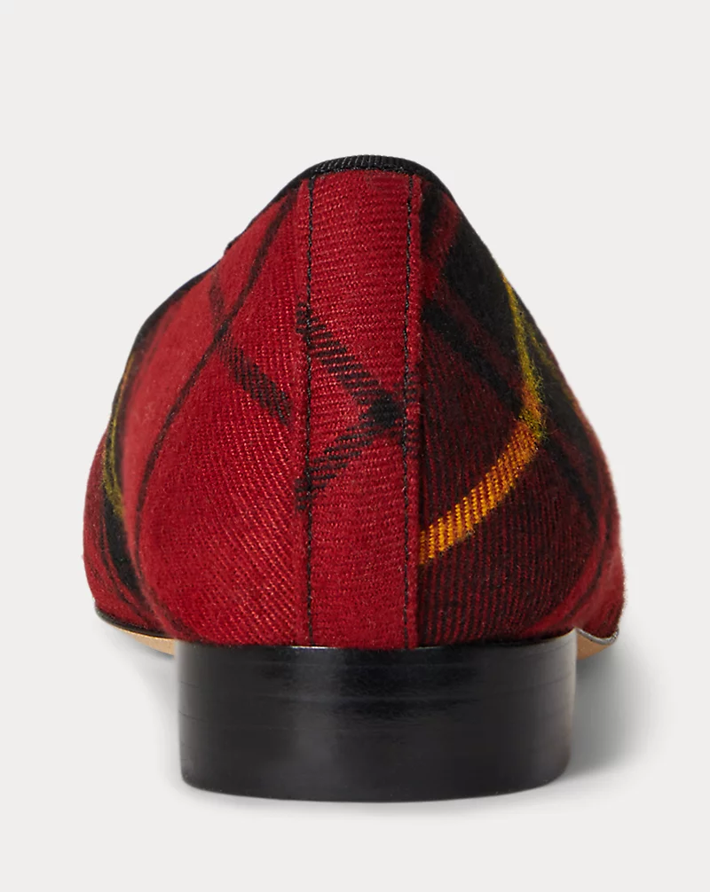 Polo Golf Ralph Lauren Emellie Logo Plaid Ballet Flat