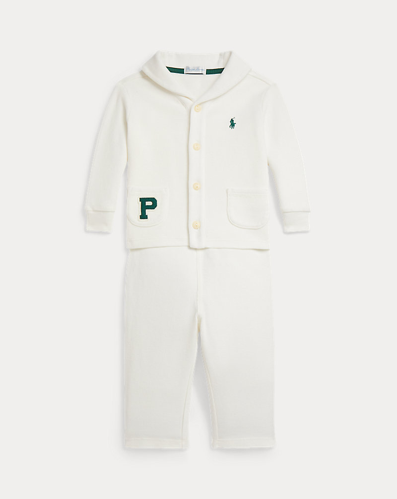 polo golf ralph lauren Estate-Rib Letter Jacket & Pant Set