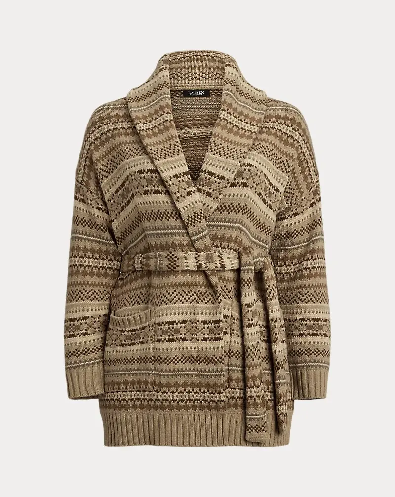 Polo Golf Ralph Lauren Fair Isle Belted Wool-Blend Cardigan