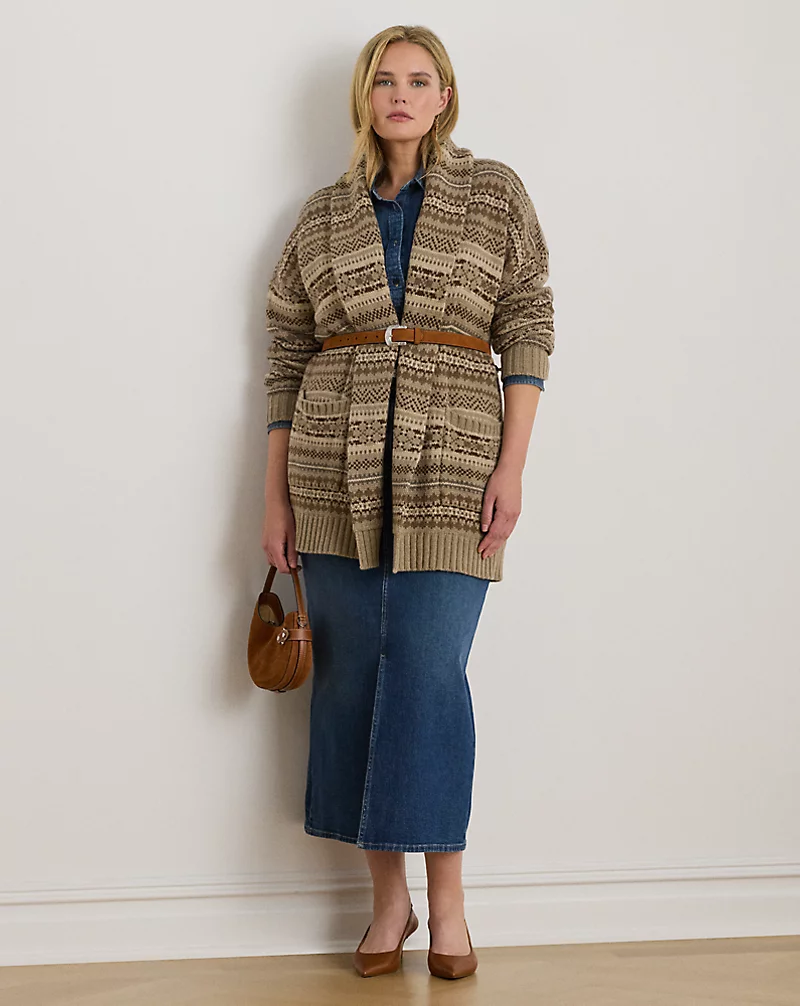 Polo Golf Ralph Lauren Fair Isle Belted Wool-Blend Cardigan