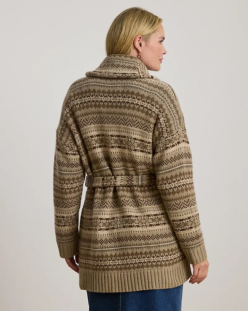 Polo Golf Ralph Lauren Fair Isle Belted Wool-Blend Cardigan