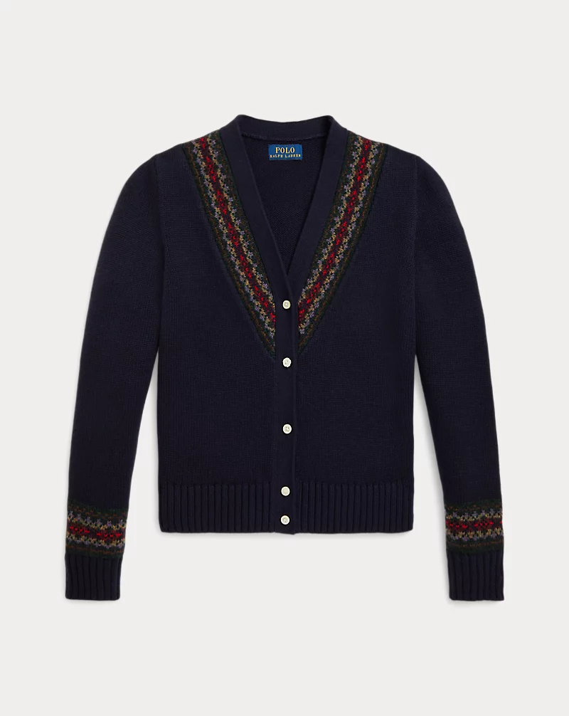 Polo Golf Ralph Lauren Fair Isle Cotton-Blend V-Neck Cardigan