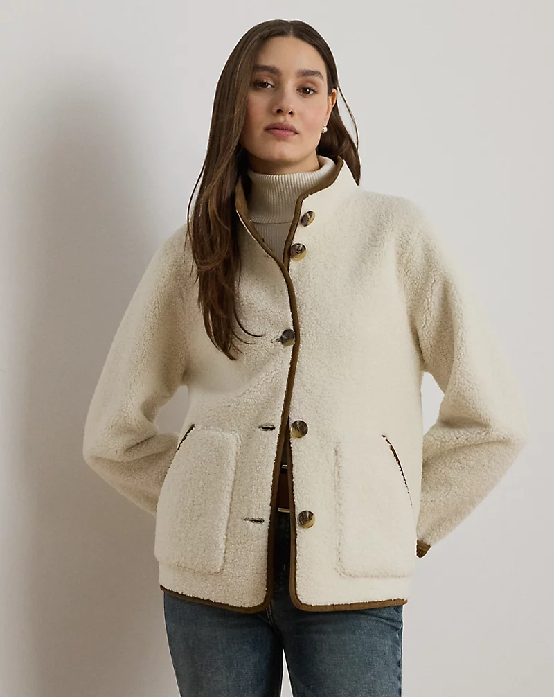 polo golf ralph lauren Faux-Shearling Funnelneck Coat