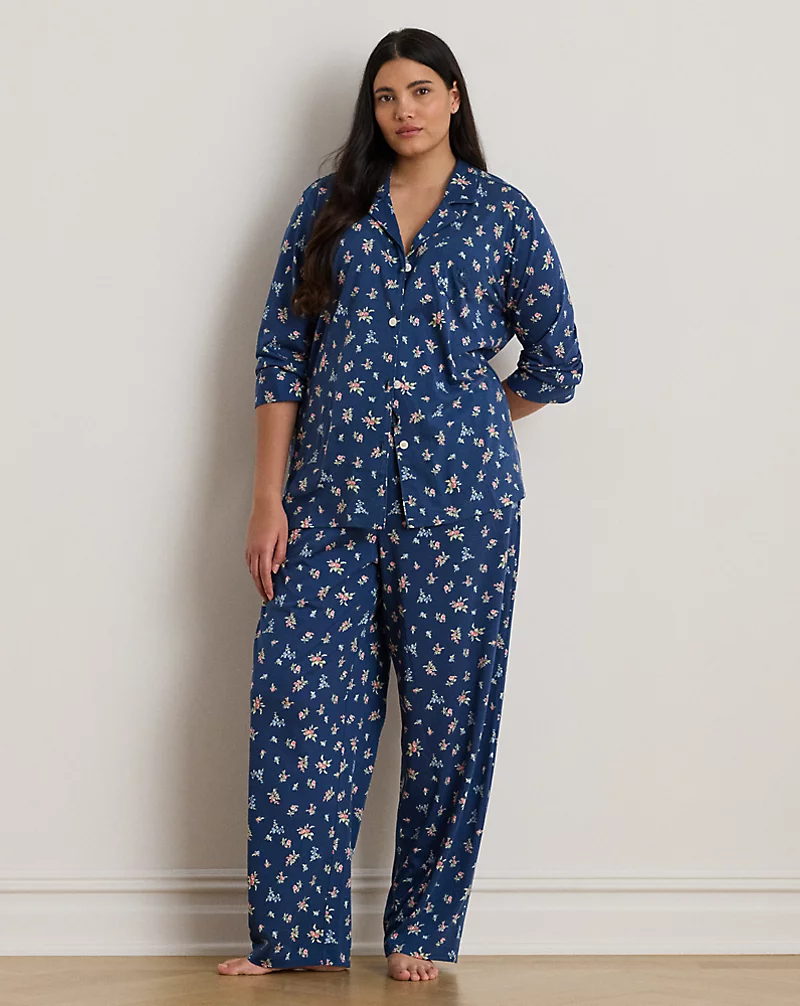 polo golf ralph lauren Floral Cotton-Blend Jersey Sleep Set