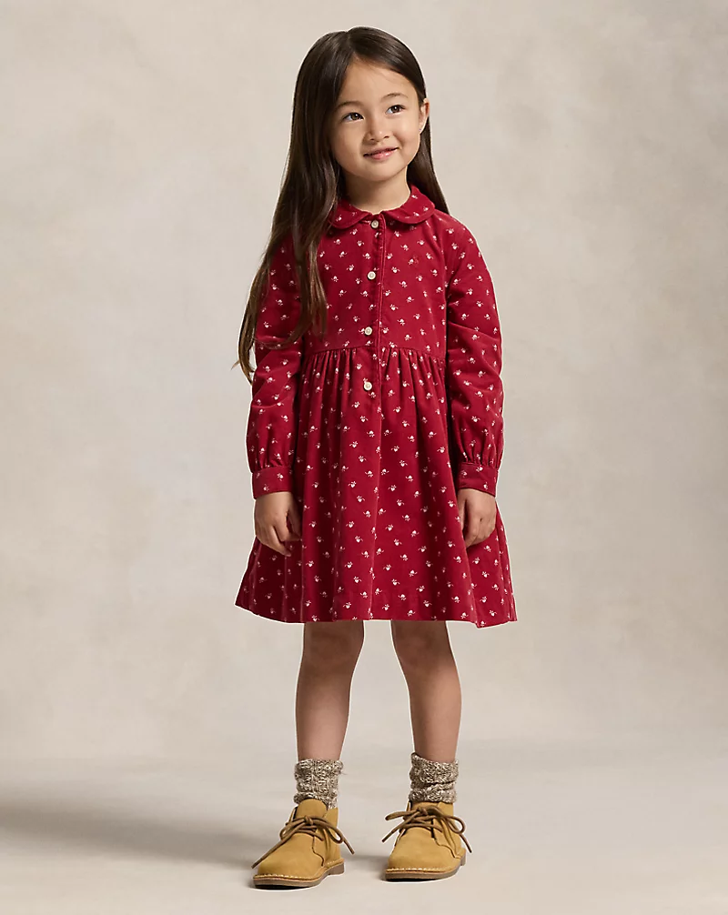 polo golf ralph lauren Floral Cotton Corduroy Shirtdress