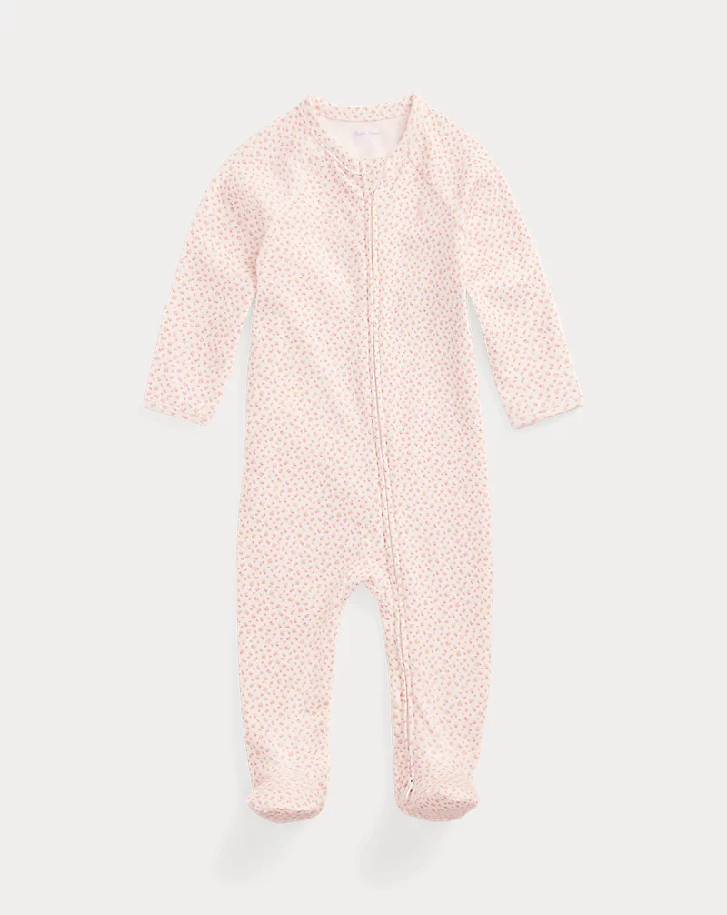 polo golf ralph lauren Floral Cotton Interlock Footed Coverall