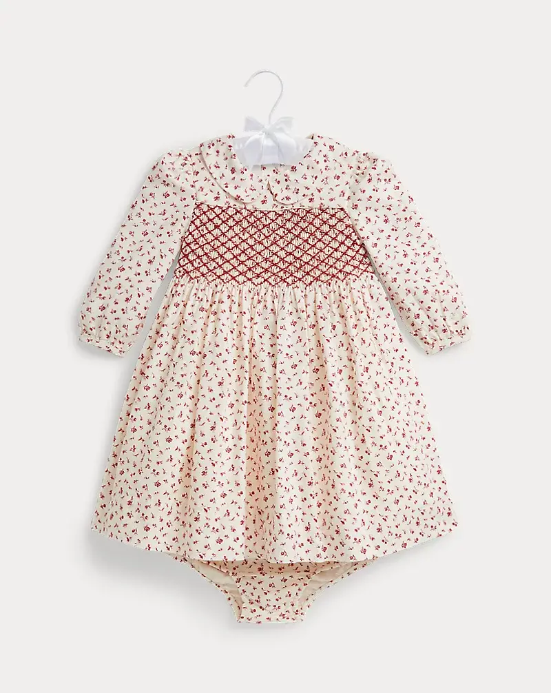 polo golf ralph lauren Floral Cotton Twill Dress & Bloomer