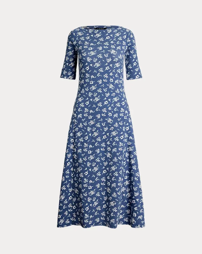Polo Golf Ralph Lauren Floral Stretch Cotton Midi Dress