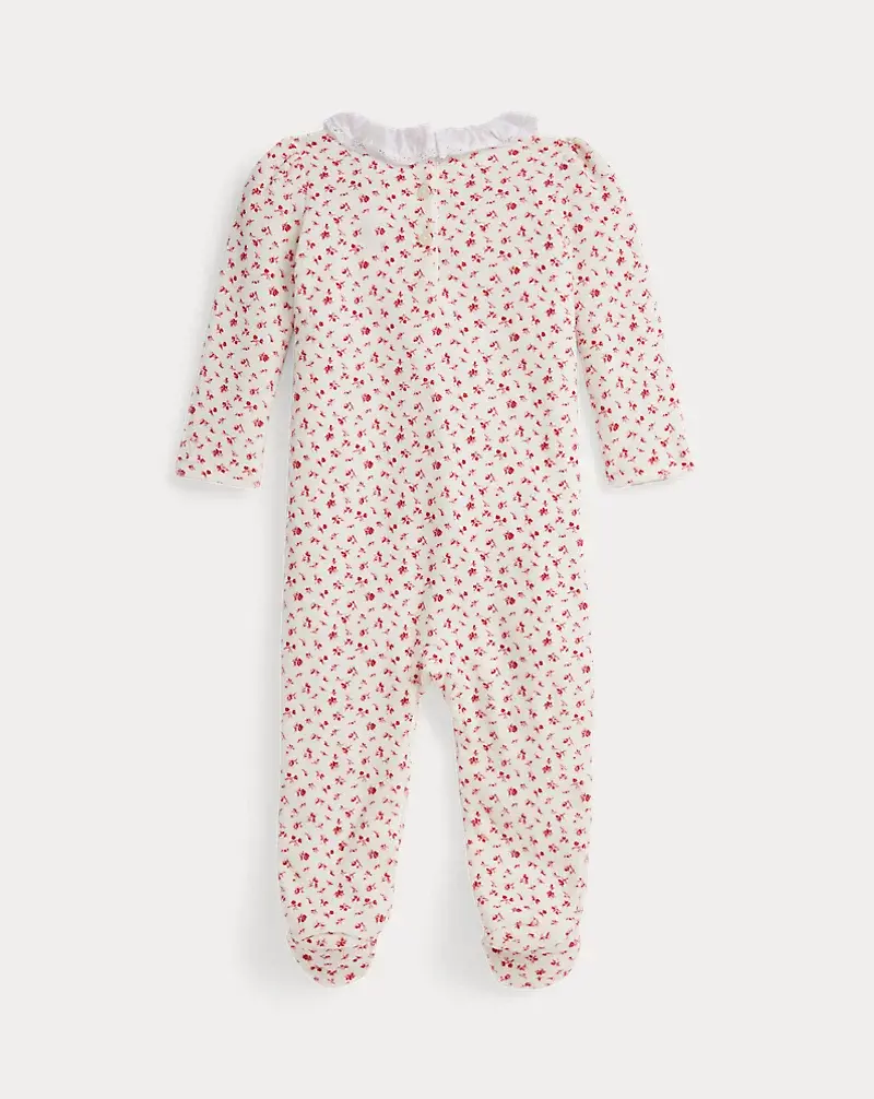 Polo Golf Ralph Lauren Floral Velour Footed Coverall