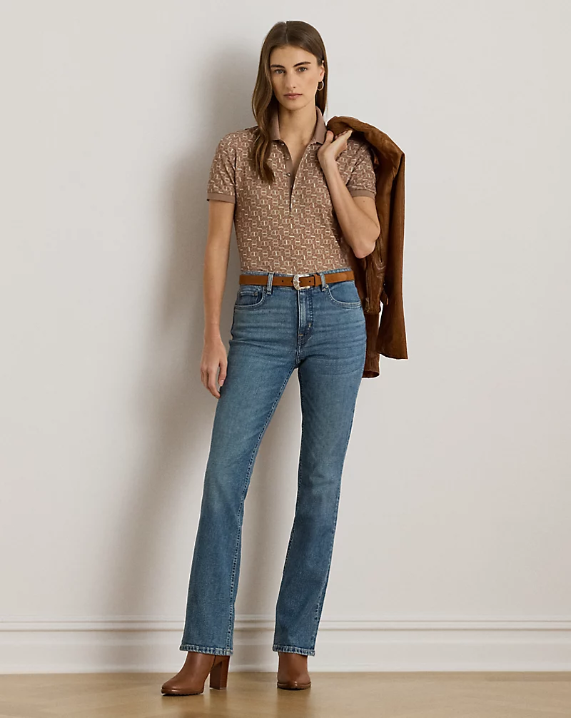 Polo Golf Ralph Lauren Geo-Print Stretch Piqué Polo Shirt